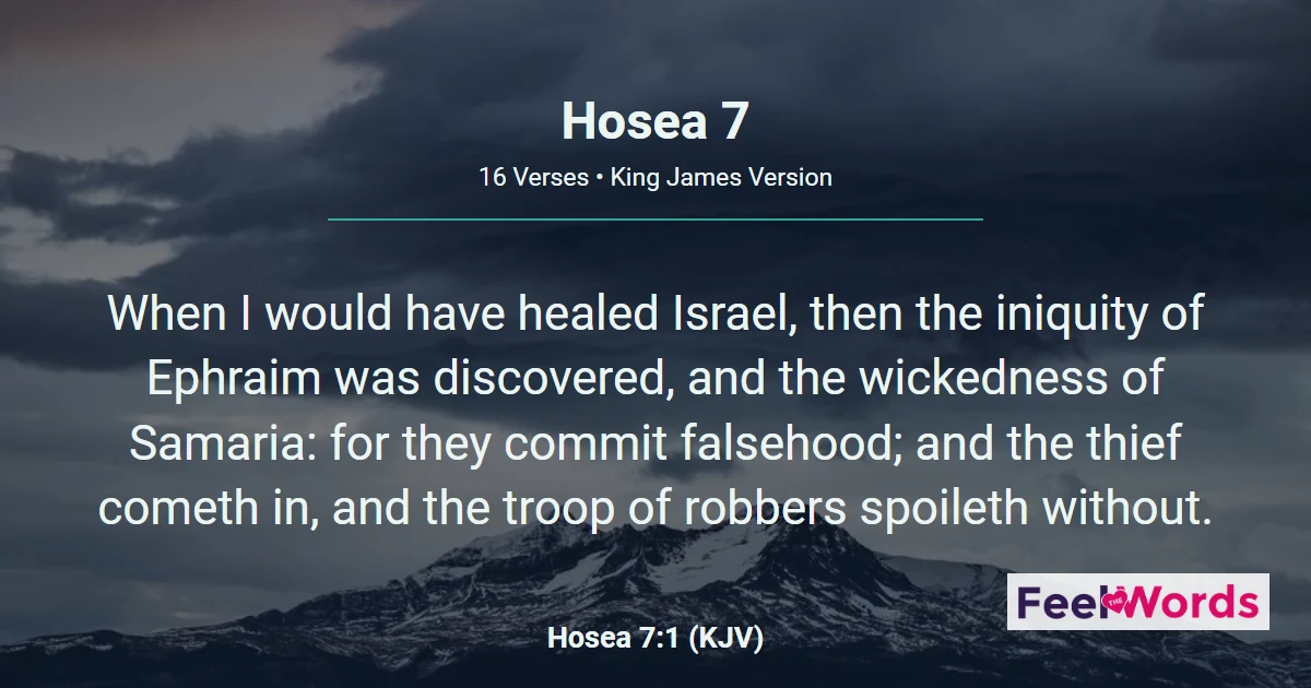 Hosea Chapter 7 (KJV)
