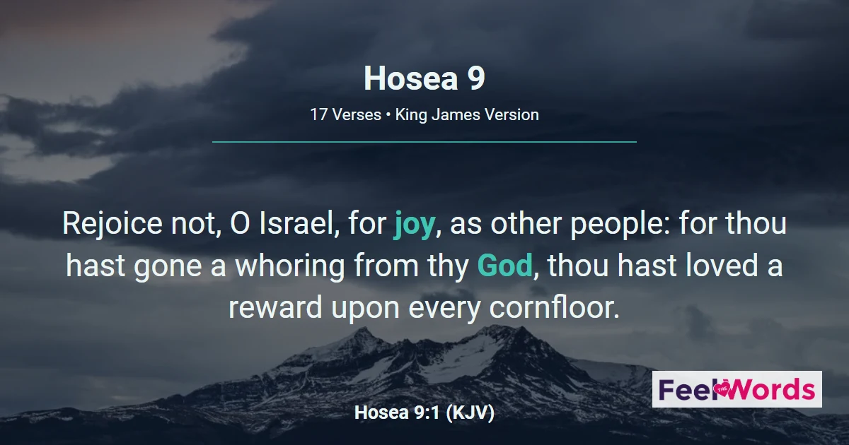 Hosea Chapter 9 (KJV)