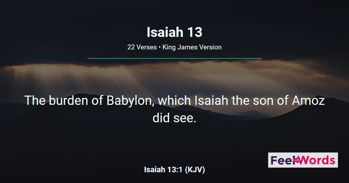 Isaiah Chapter 13 (KJV)