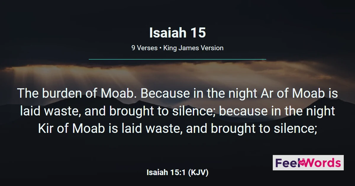 Isaiah Chapter 15 (KJV)