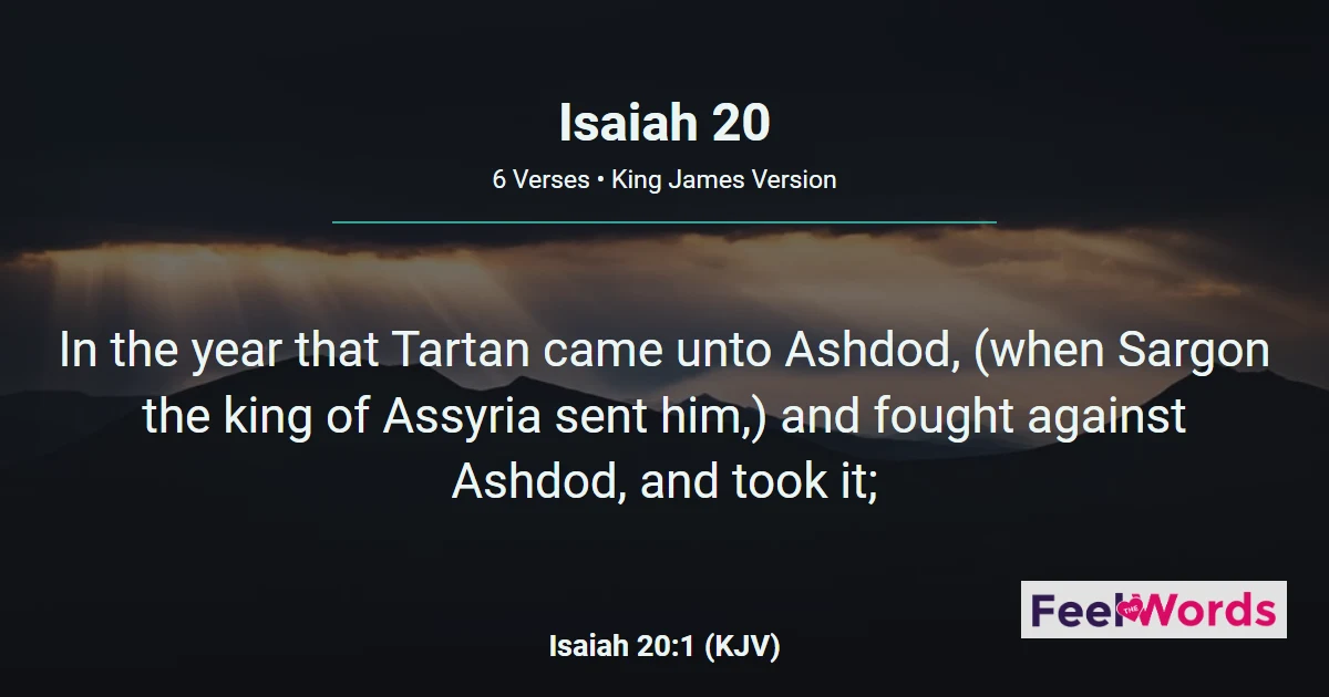 Isaiah Chapter 20 (KJV)