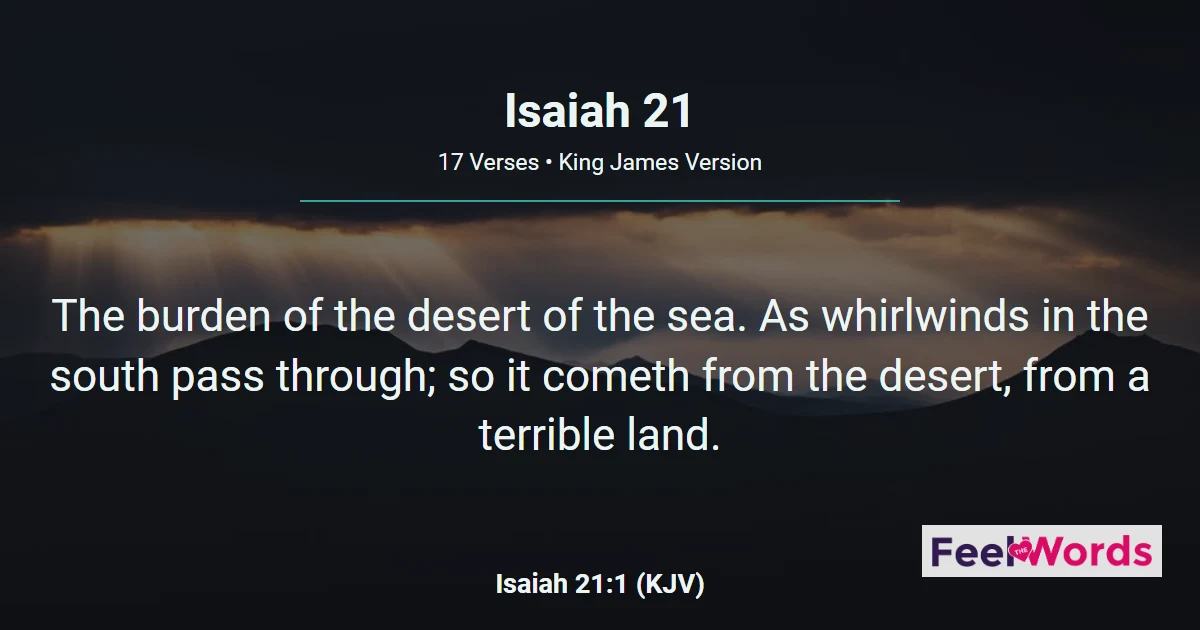 Isaiah Chapter 21 (KJV)
