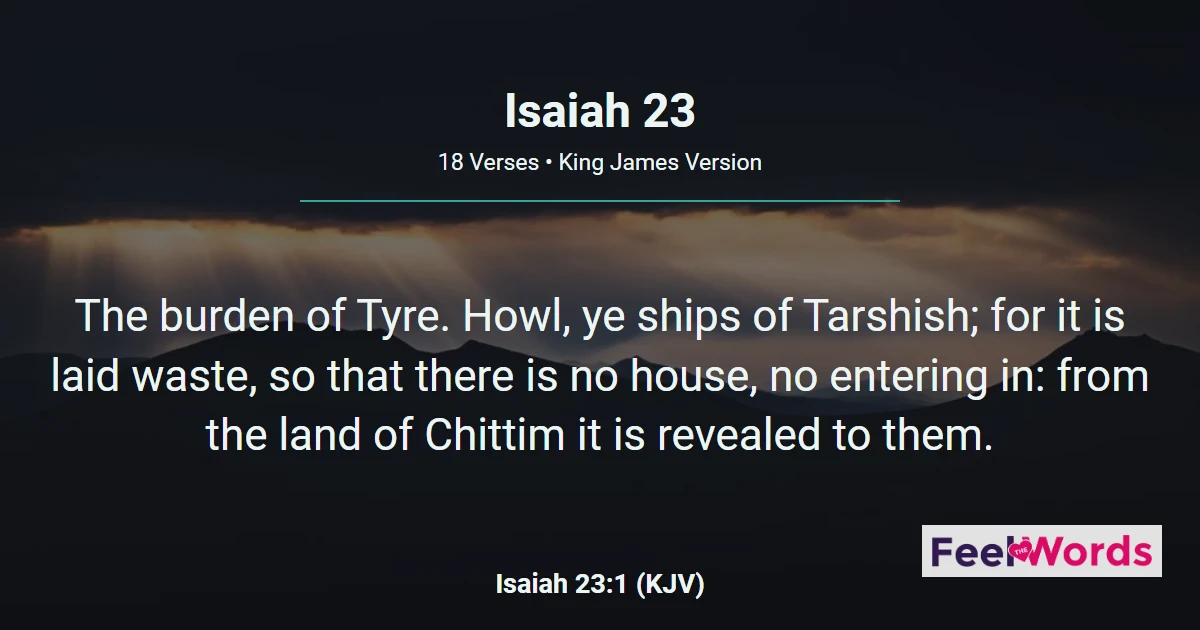 Isaiah Chapter 23 (KJV)