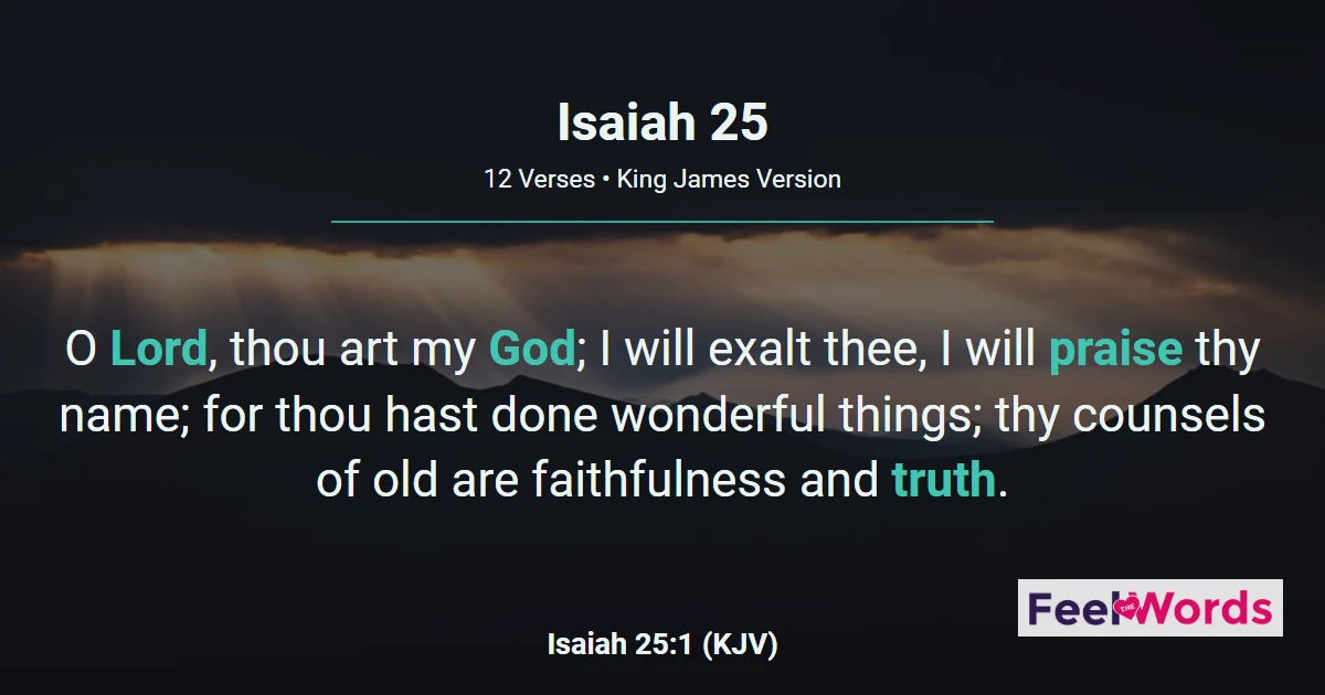 Isaiah Chapter 25 (KJV)