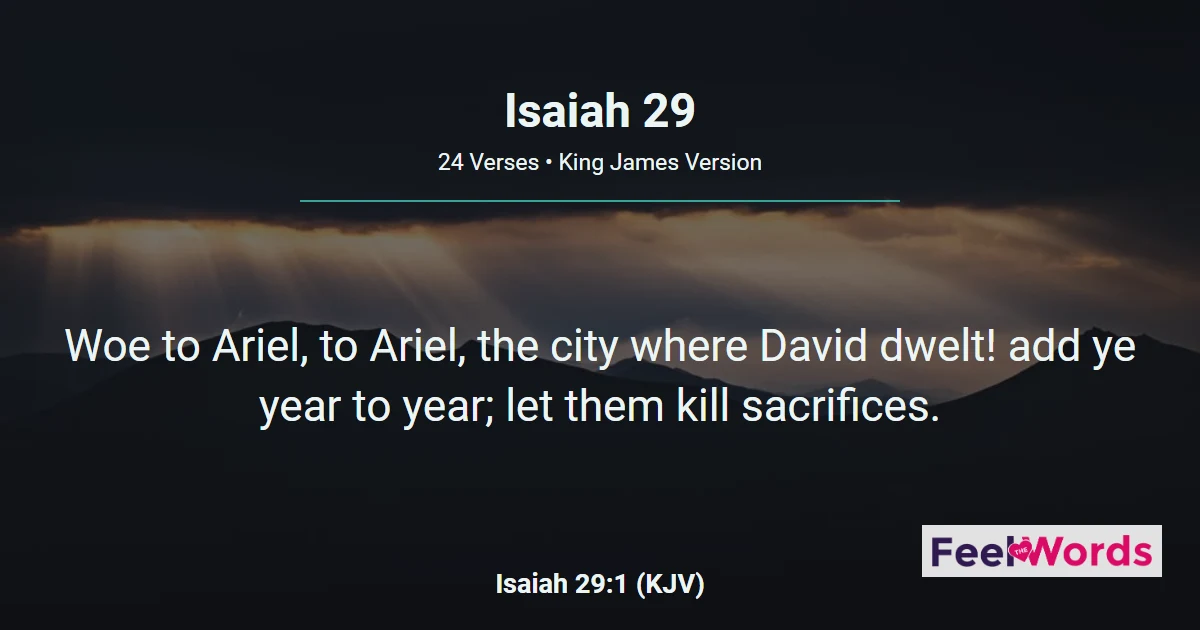 Isaiah Chapter 29 (KJV)