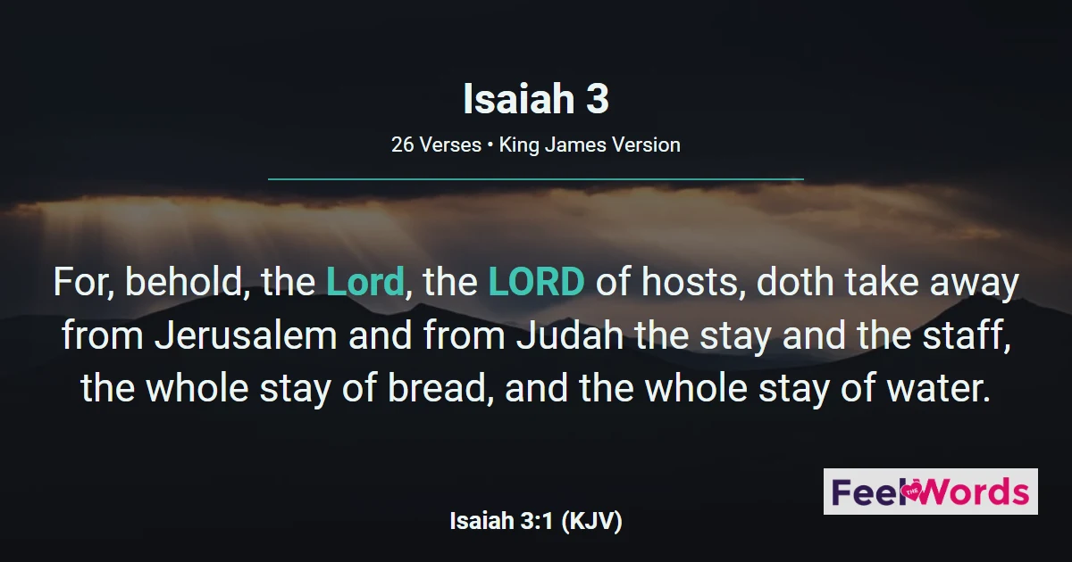 Isaiah Chapter 3 (KJV)