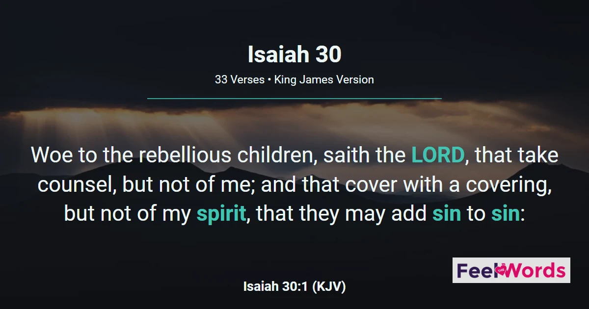 Isaiah Chapter 30 (KJV)