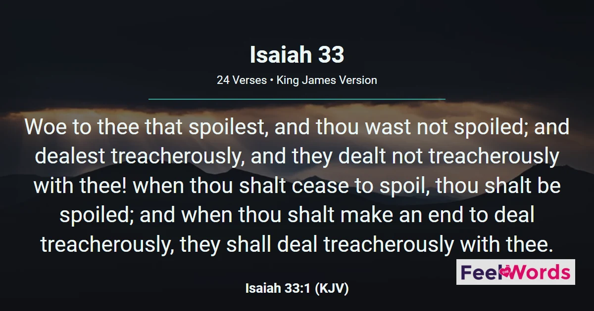 Isaiah Chapter 33 (KJV)