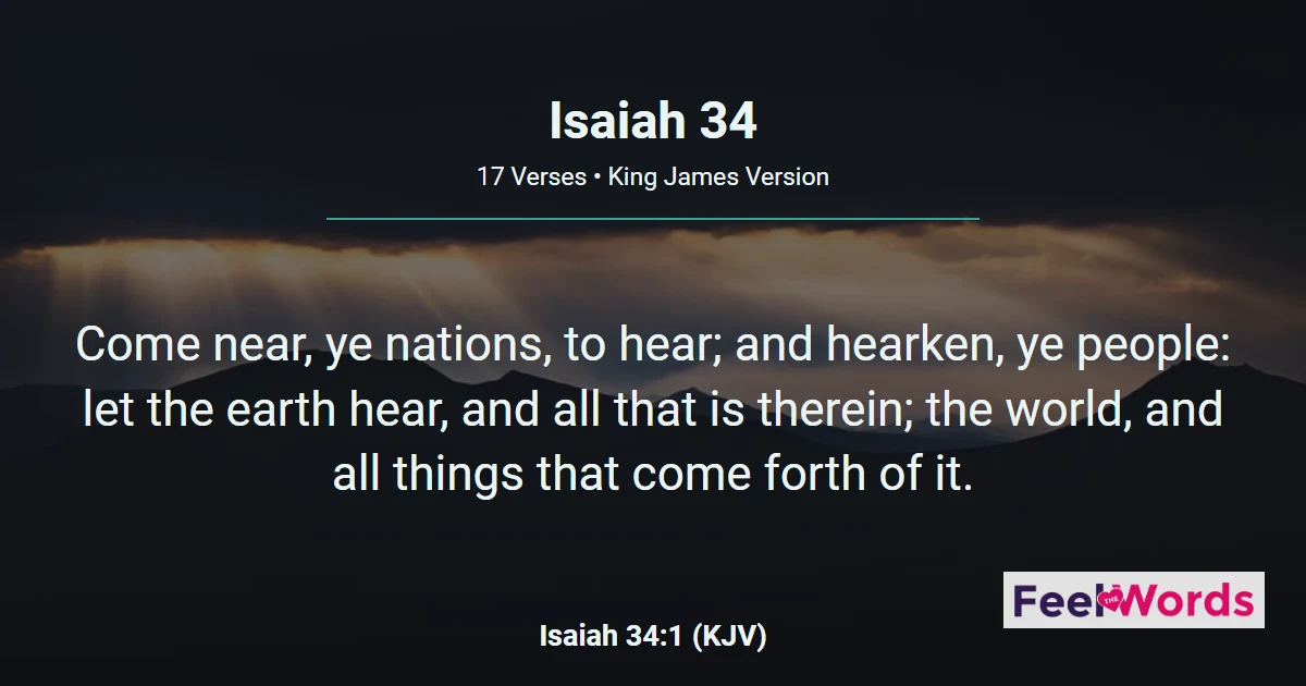 Isaiah Chapter 34 (KJV)