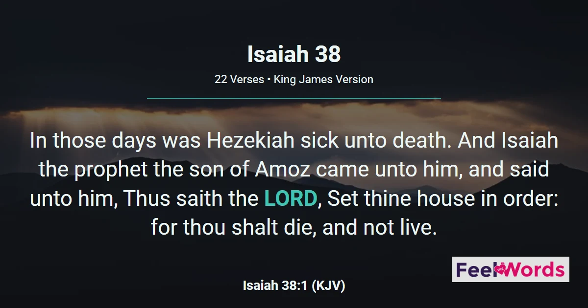 Isaiah Chapter 38 (KJV)