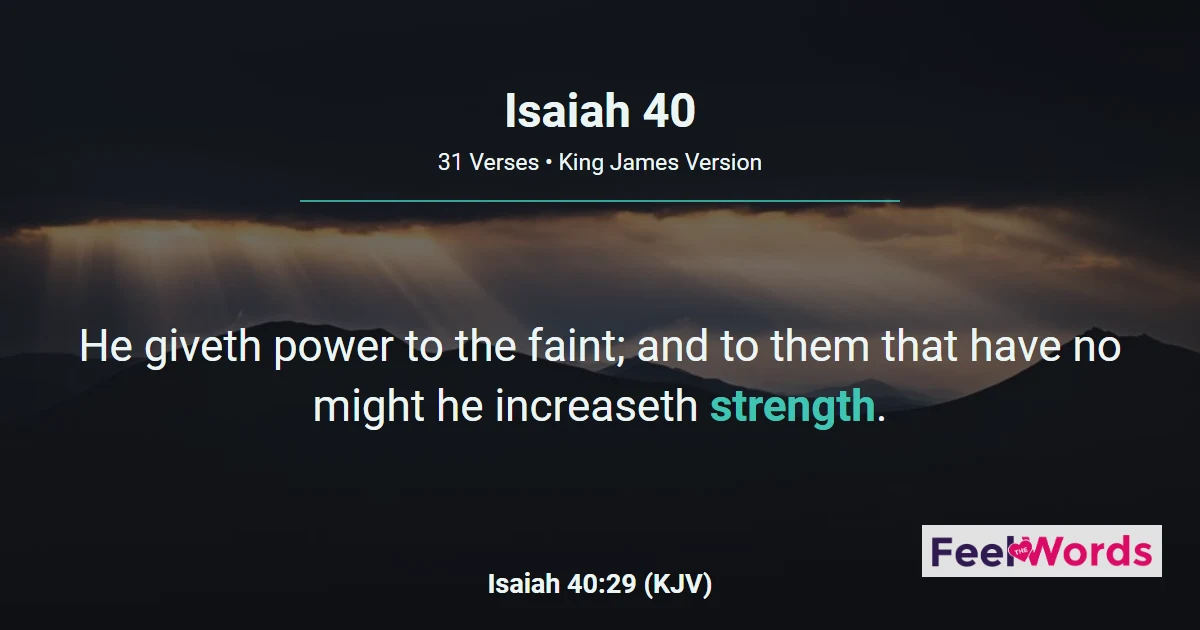 Isaiah Chapter 40 (KJV)