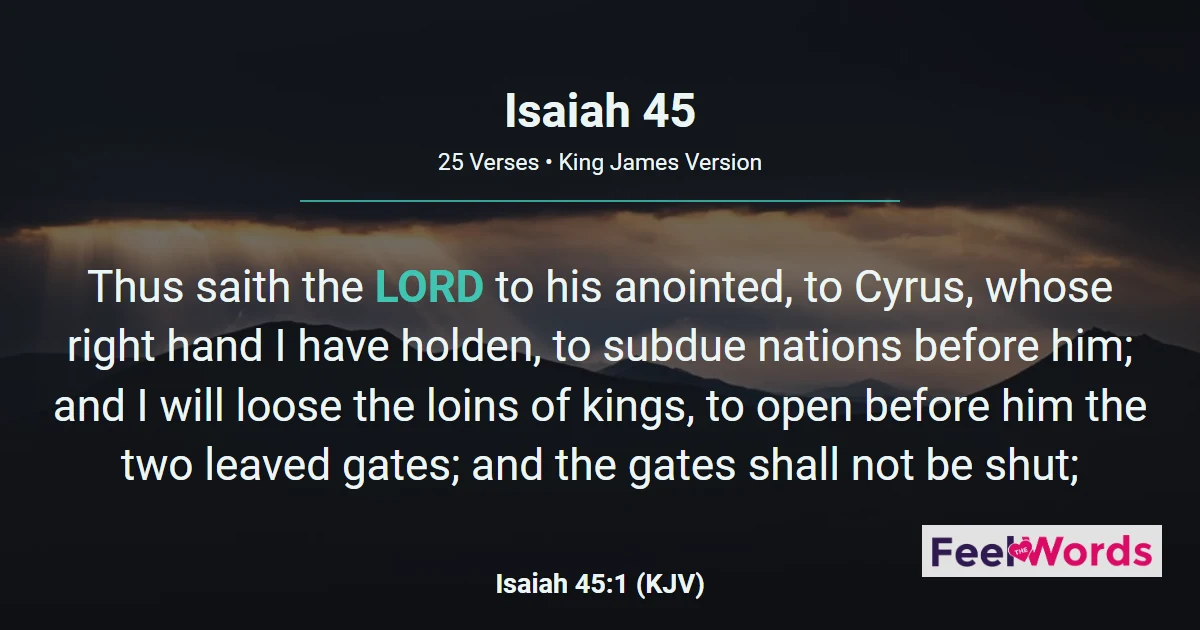 Isaiah Chapter 45 (KJV)