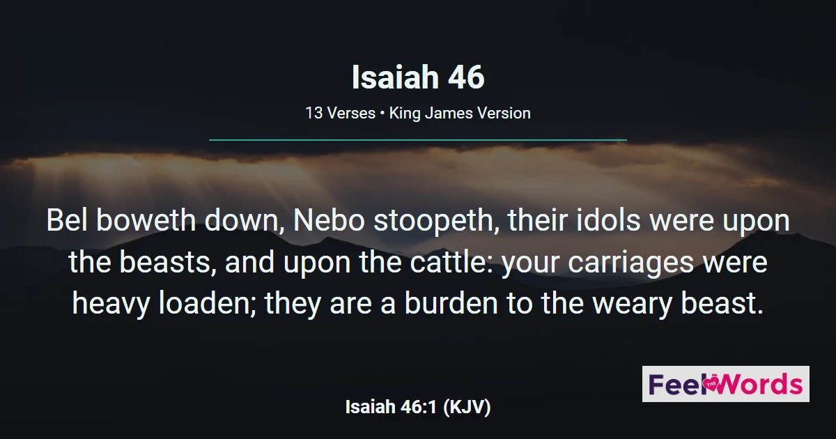 Isaiah Chapter 46 (KJV)
