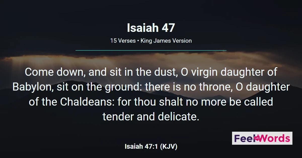 Isaiah Chapter 47 (KJV)
