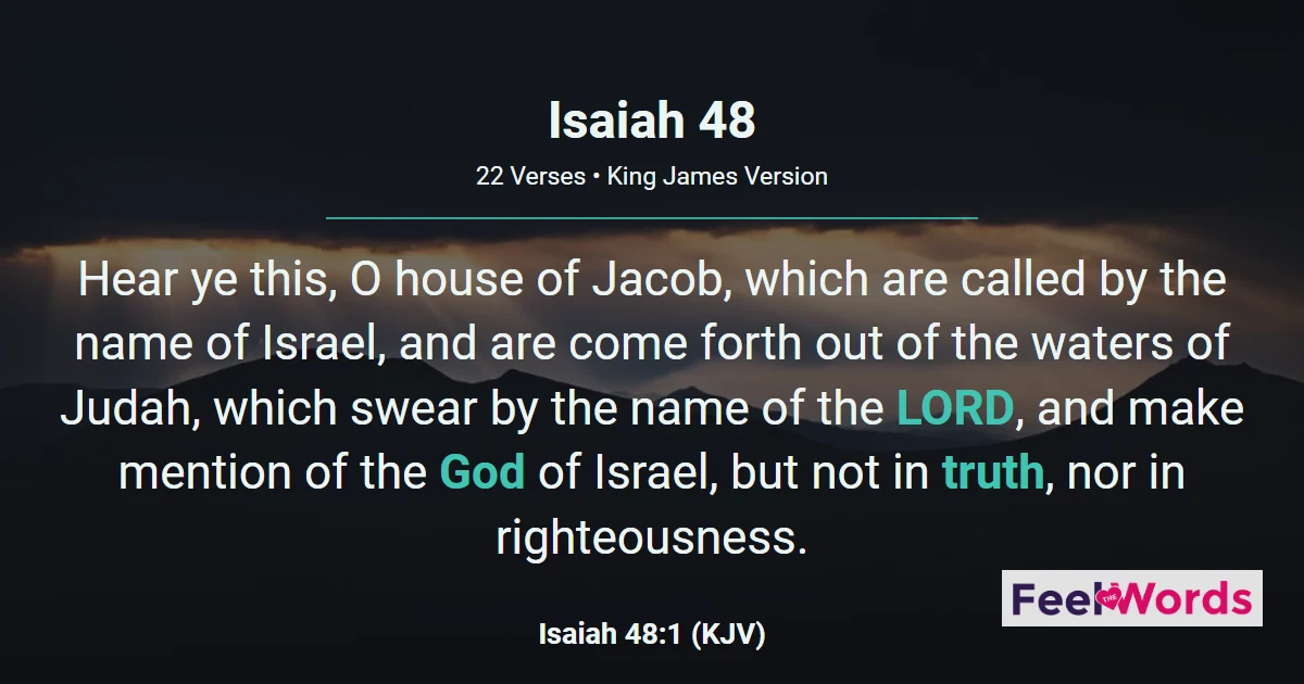 Isaiah Chapter 48 (KJV)
