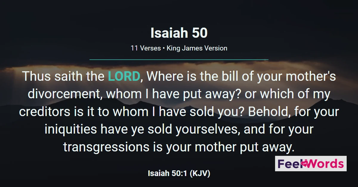 Isaiah Chapter 50 (KJV)