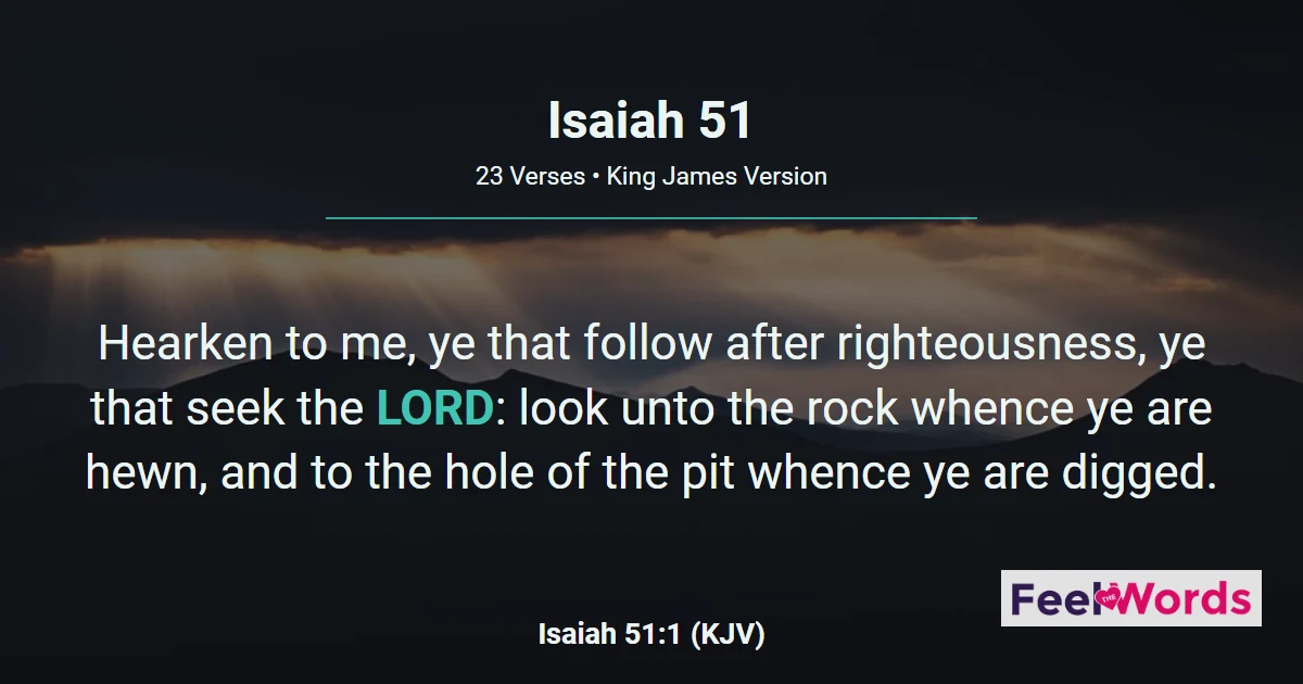 Isaiah Chapter 51 (KJV)