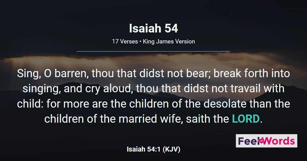 Isaiah Chapter 54 (KJV)