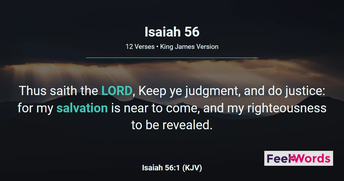 Isaiah Chapter 56 (KJV)