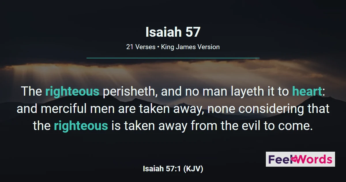 Isaiah Chapter 57 (KJV)