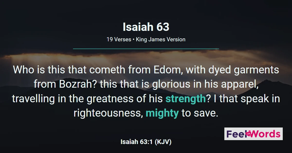 Isaiah Chapter 63 (KJV)