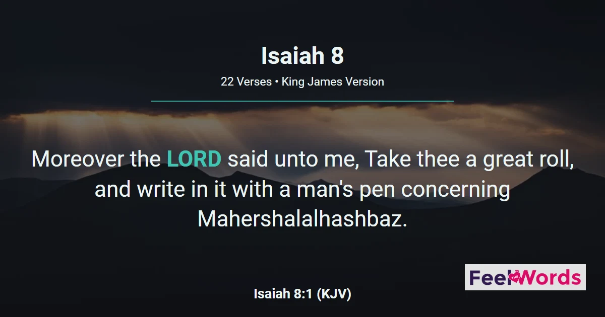 Isaiah Chapter 8 (KJV)