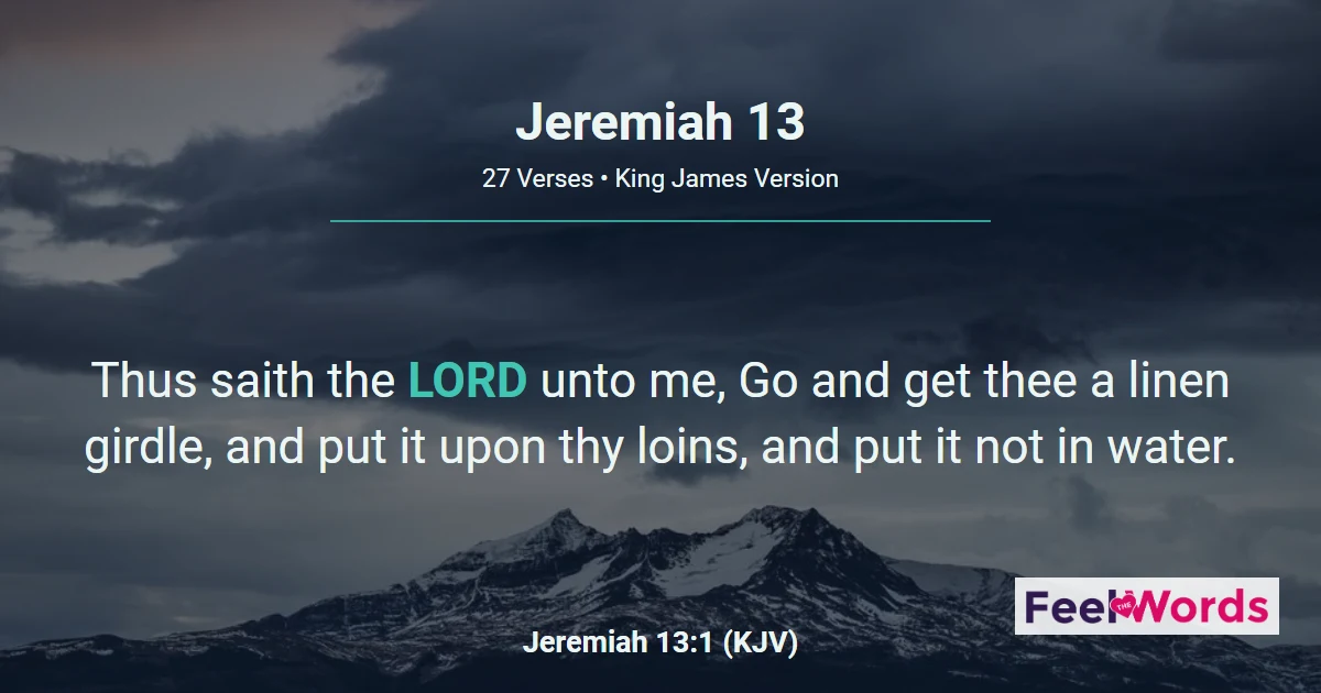 Jeremiah Chapter 13 (KJV)