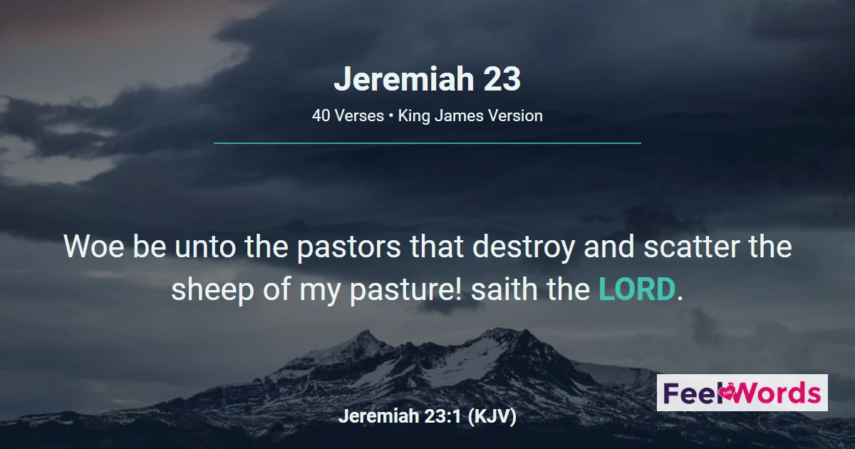 Jeremiah Chapter 23 (KJV)