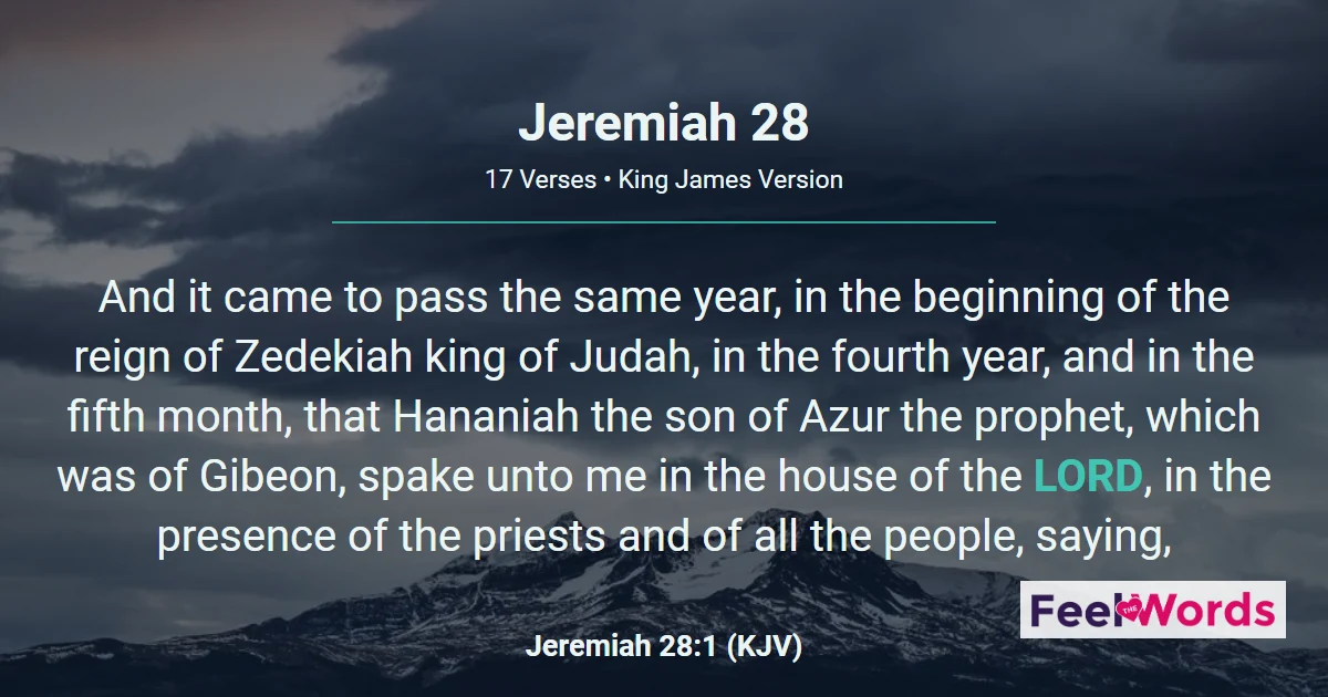 Jeremiah Chapter 28 (KJV)
