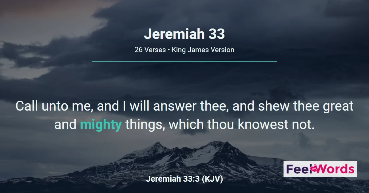 Jeremiah Chapter 33 (KJV)
