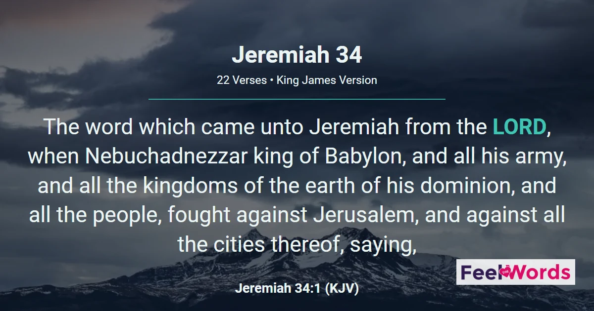 Jeremiah Chapter 34 (KJV)