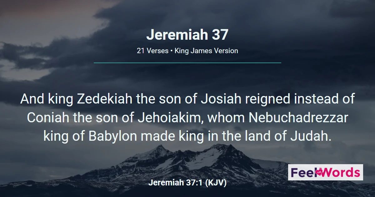 Jeremiah Chapter 37 (KJV)