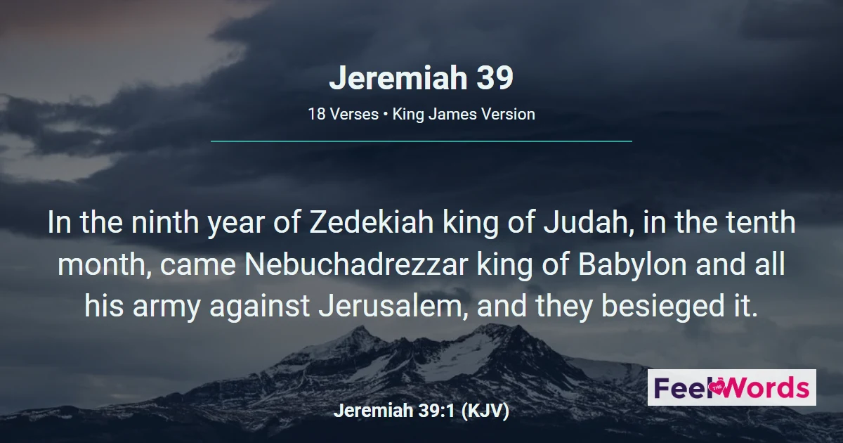 Jeremiah Chapter 39 (KJV)