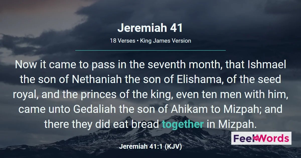 Jeremiah Chapter 41 (KJV)