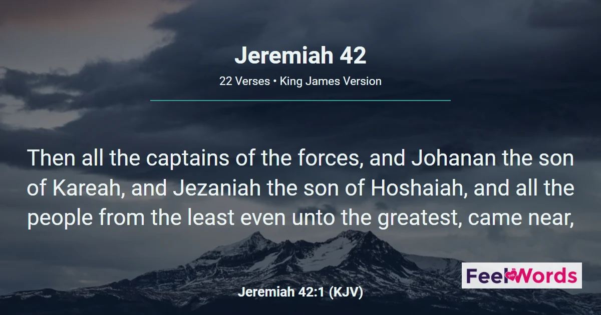 Jeremiah Chapter 42 (KJV)