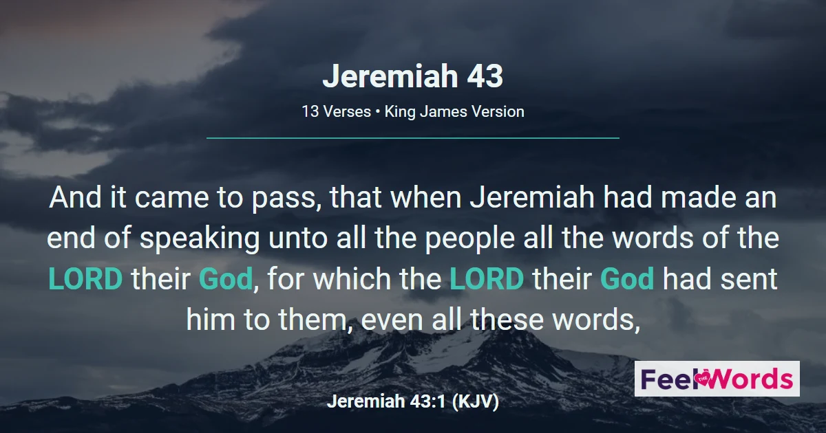 Jeremiah Chapter 43 (KJV)