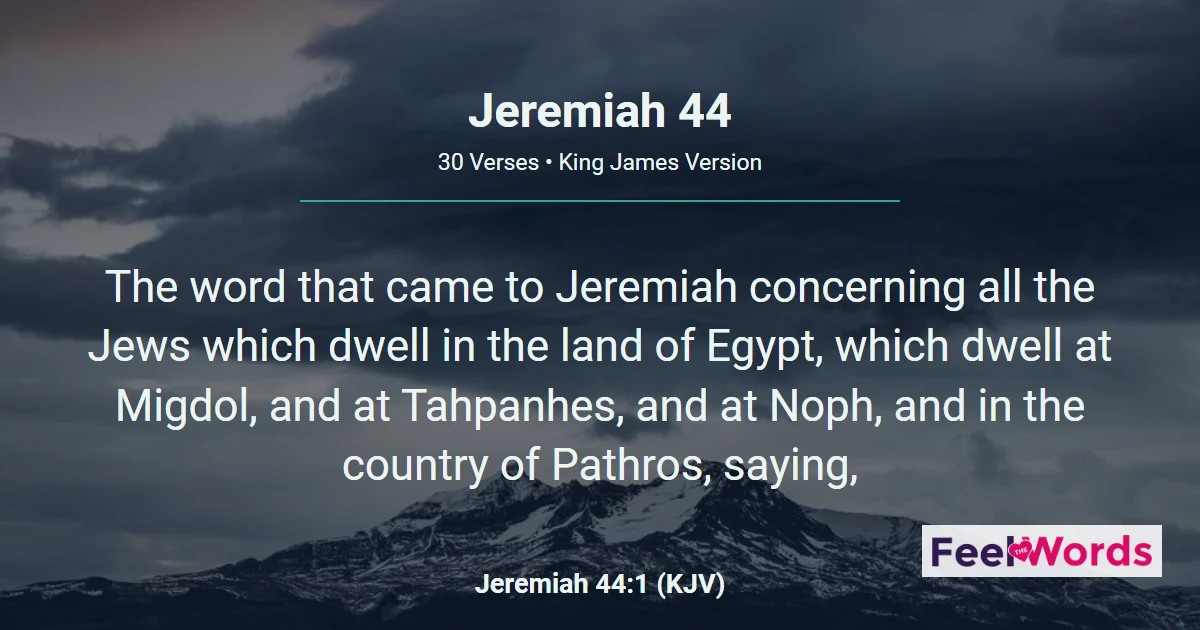 Jeremiah Chapter 44 (KJV)