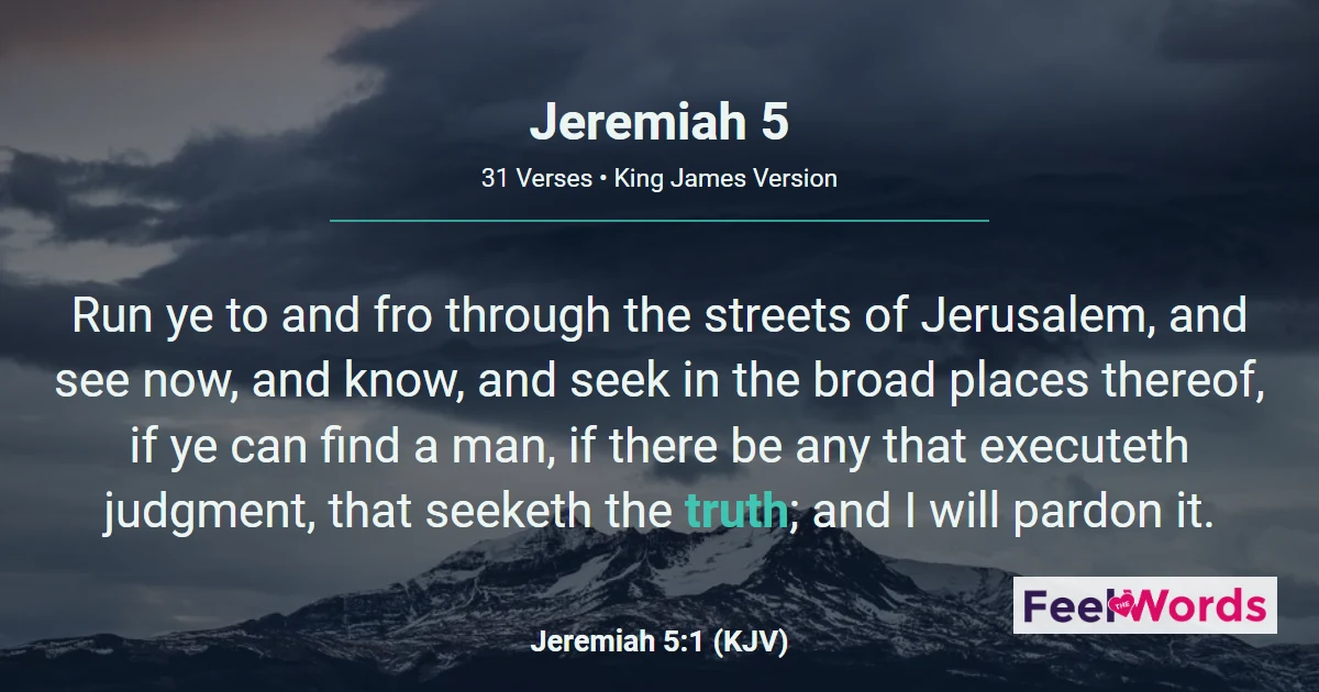 Jeremiah Chapter 5 (KJV)