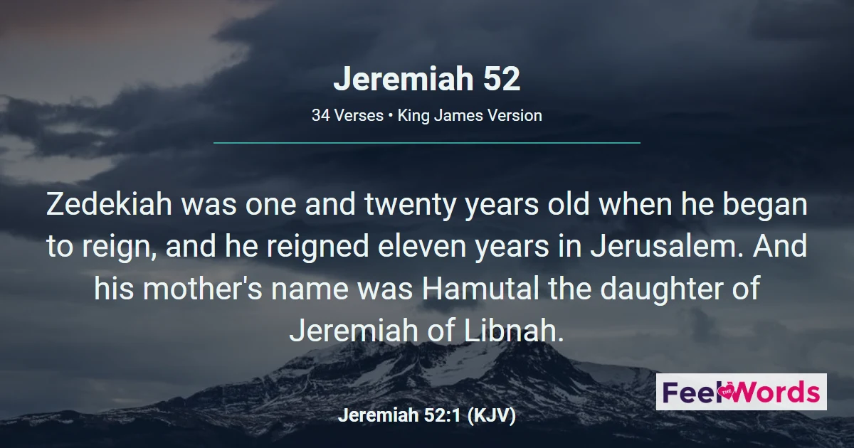 Jeremiah Chapter 52 (KJV)