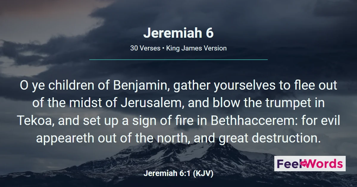 Jeremiah Chapter 6 (KJV)