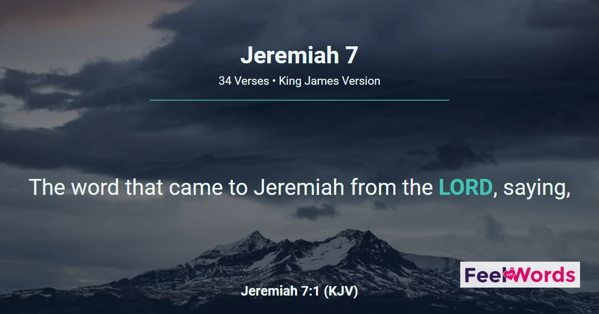 Jeremiah Chapter 7 (KJV)