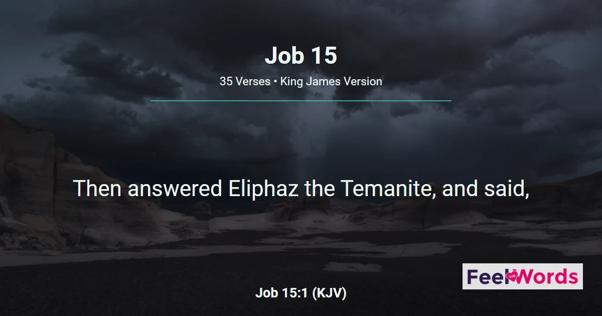 Job Chapter 15 (KJV)