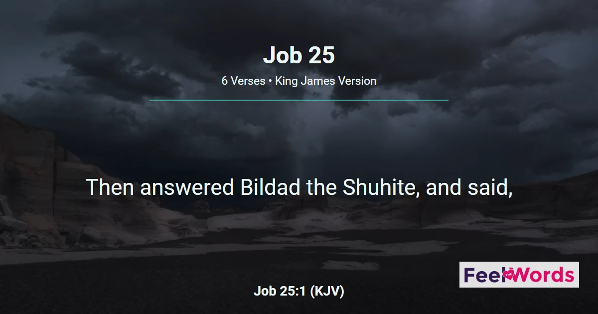 Job Chapter 25 (KJV)