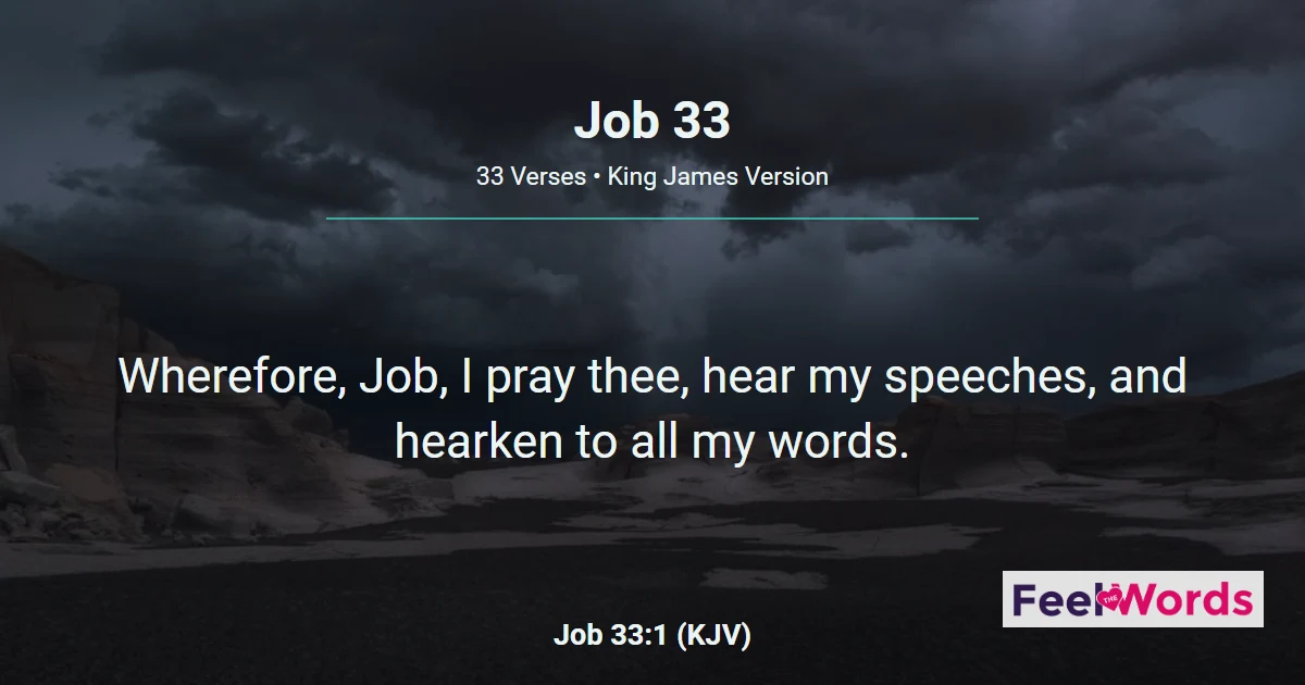 Job Chapter 33 (KJV)