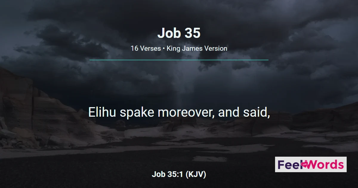 Job Chapter 35 (KJV)