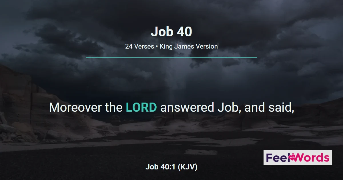 Job Chapter 40 (KJV)