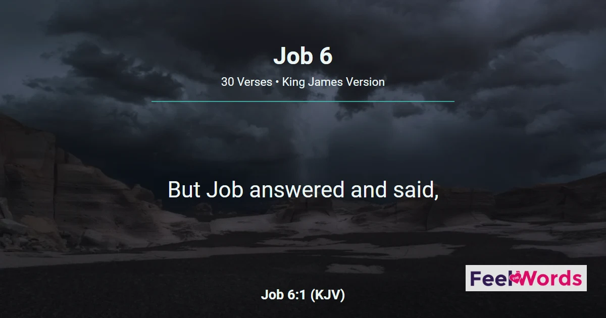 Job Chapter 6 (KJV)