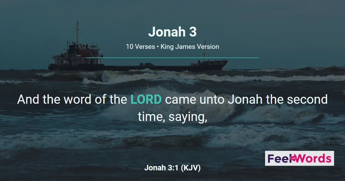 Jonah Chapter 3 (KJV)