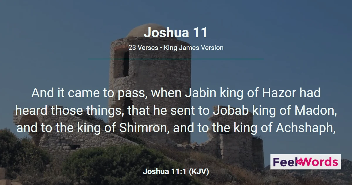 Joshua Chapter 11 (KJV)