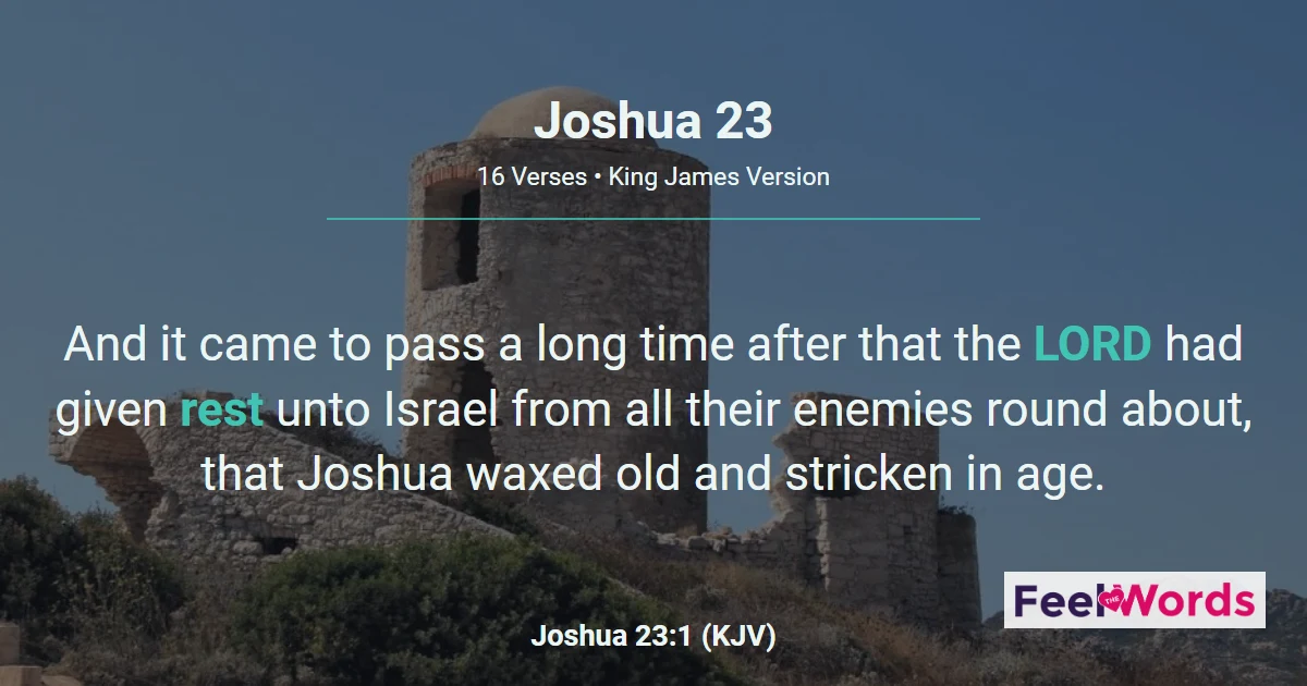 Joshua Chapter 23 (KJV)